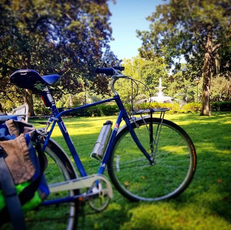 Bicycle near the East Coast Greenway in Savannah