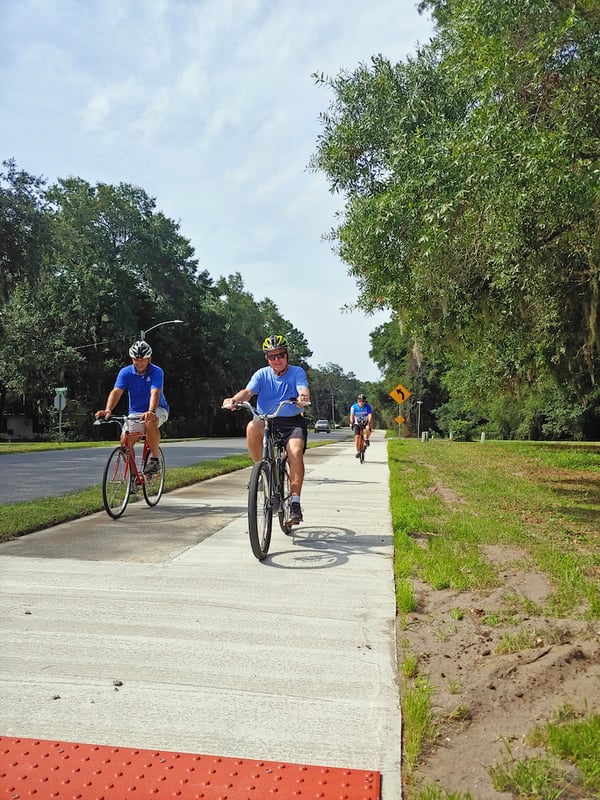 Cyclists on the East Coast Greenway in Georgia
