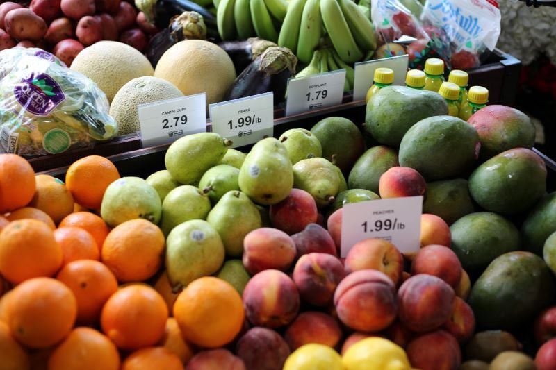 Produce Display with Prices