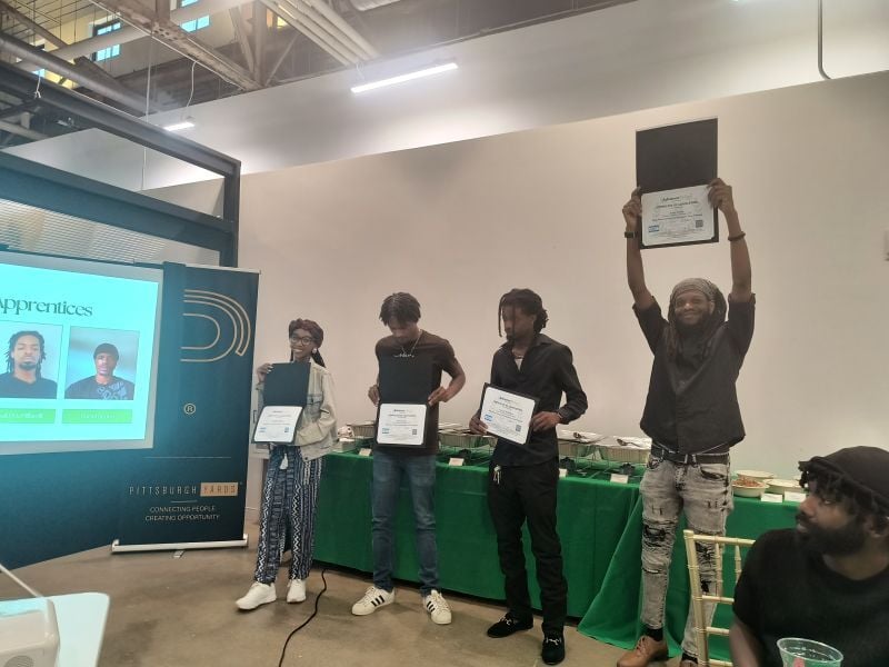 SGF Pre Apprentices show their certificates