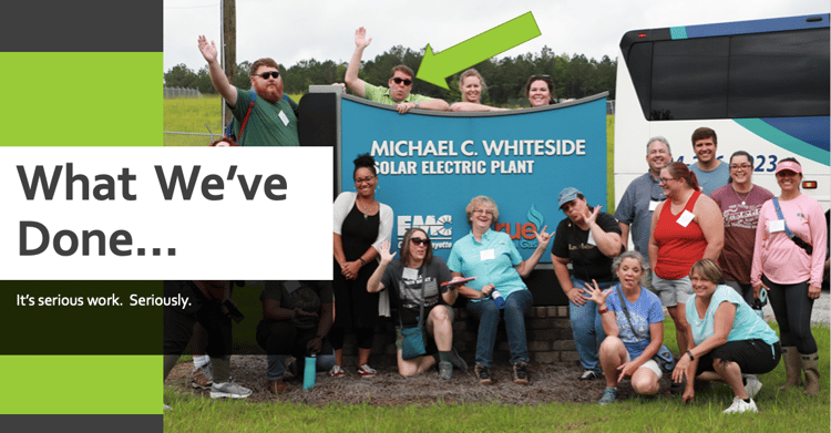 Teachers at Whiteside Solar Electric Plant