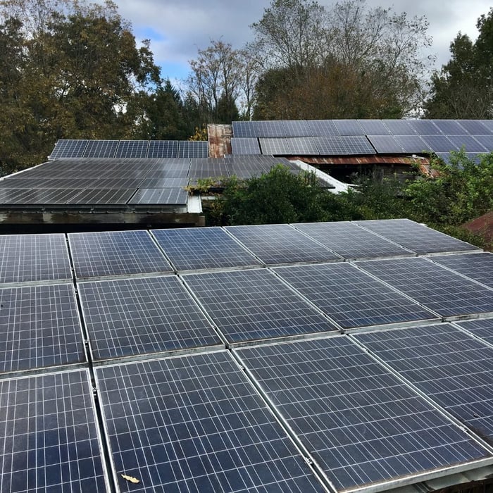 solar panels at 3 porch farm in Georgia
