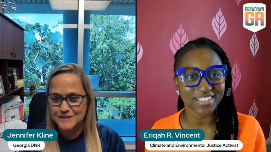 screenshot of interview with Jennifer Kline and Eriqah Vincent
