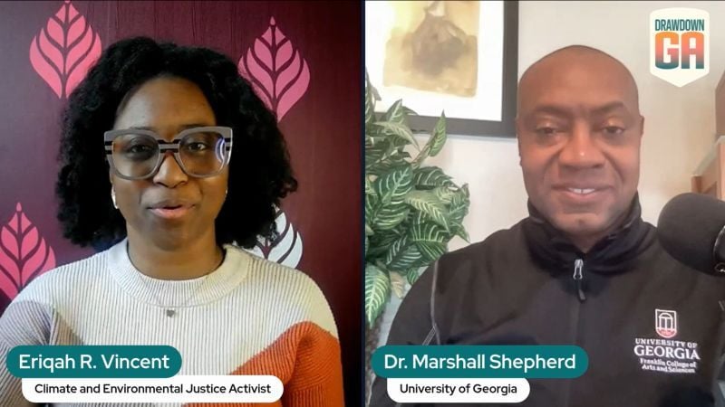 Screenshot of Eriqah Vincent interviewing Marshall Shepherd