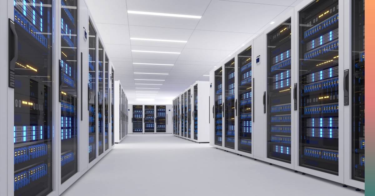 interior of a data center