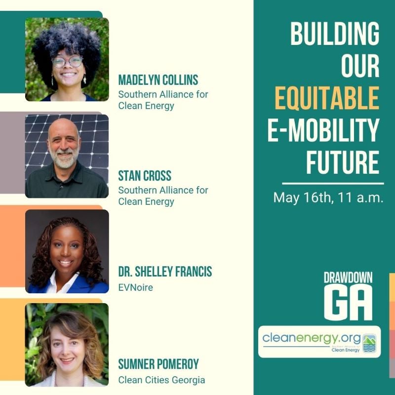 Equitable E-Mobility Future webinar graphic